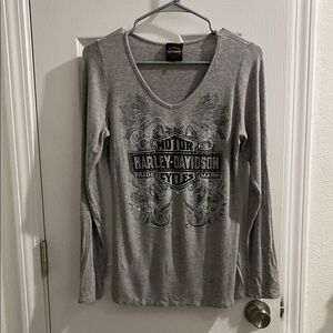 Harley-Davidson Gray Long Sleeve Shirt